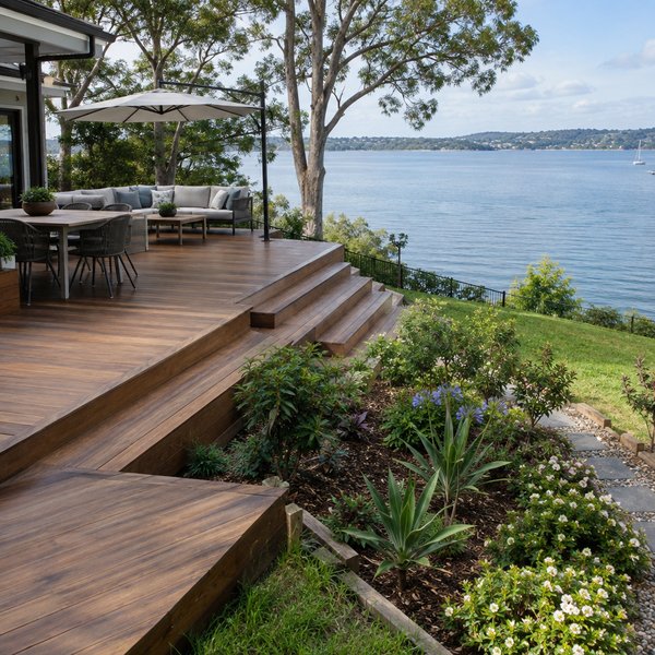 More Usable Space on Sloping and Lakefront Blocks - Decking in Lake Macquarie