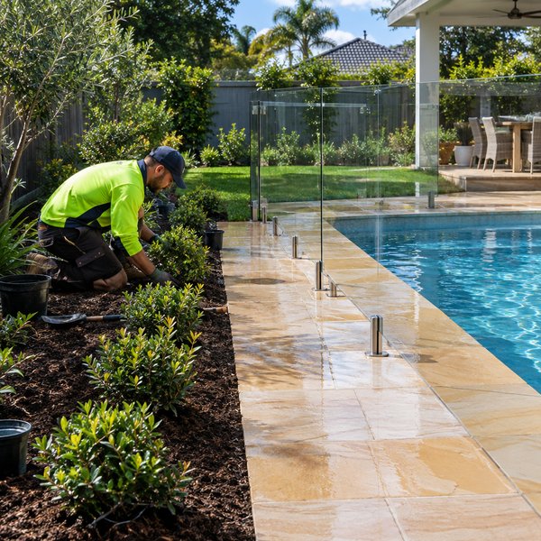 Pool Landscaping - Fence Integration, Planting, Sealing and Handover in Lake Macquarie