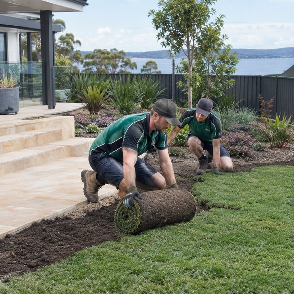 Landscape Construction - Turf, Planting, Sealing and Handover in Lake Macquarie