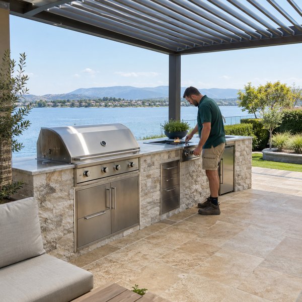 Outdoor Entertaining & Kitchens - Fit-Off, Paving, Lighting and Final Handover in Lake Macquarie